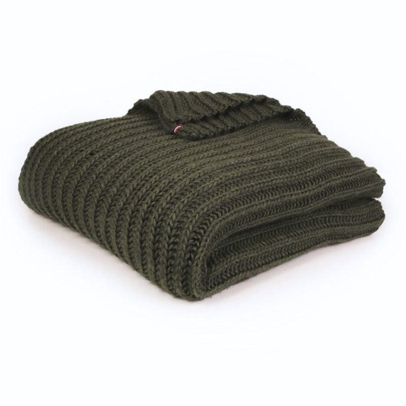 Couverture plaid grosse maille