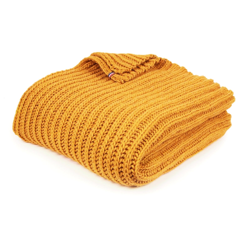 Couverture plaid grosse maille