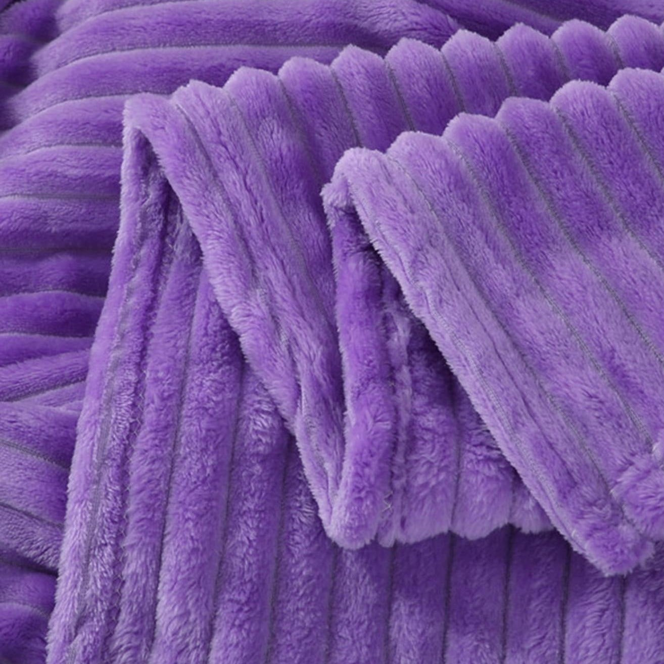 Moelleux plaid polaire violet luxueux