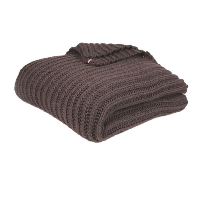 Couverture plaid grosse maille