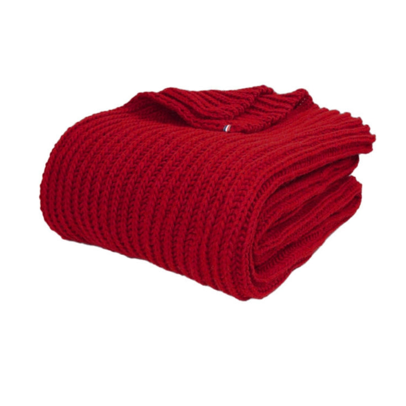 Couverture plaid grosse maille