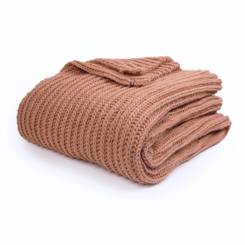 Couverture plaid grosse maille