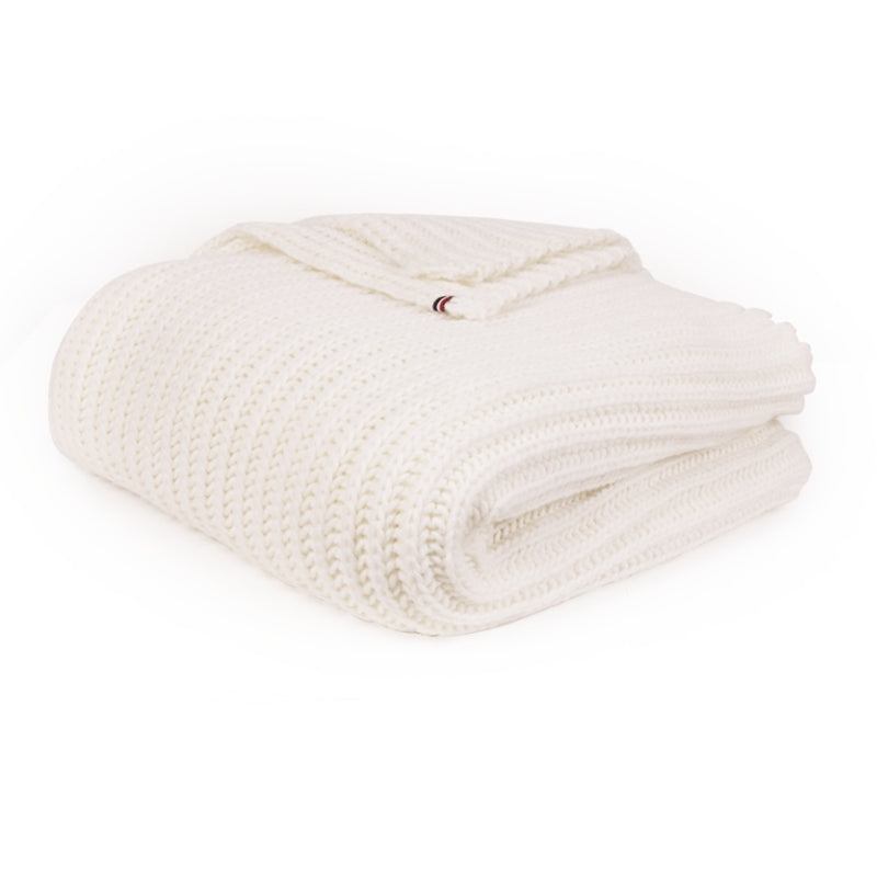 Couverture plaid grosse maille