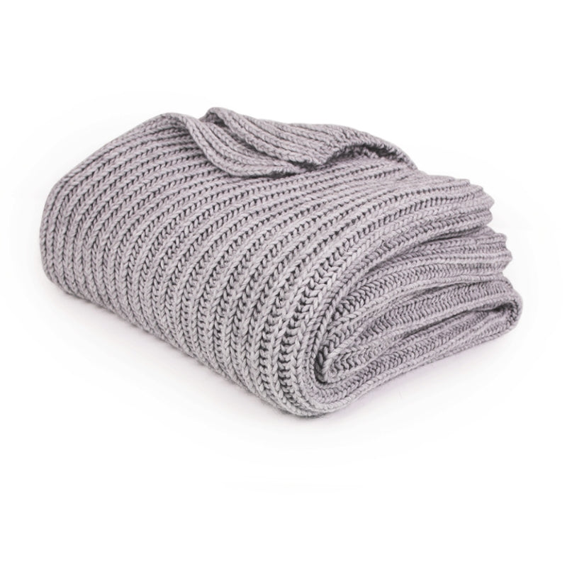 Couverture plaid grosse maille