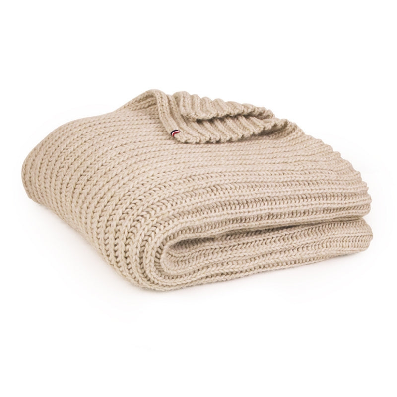 Couverture plaid grosse maille