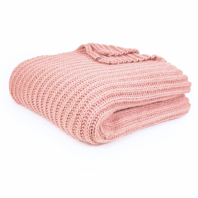 Couverture plaid grosse maille