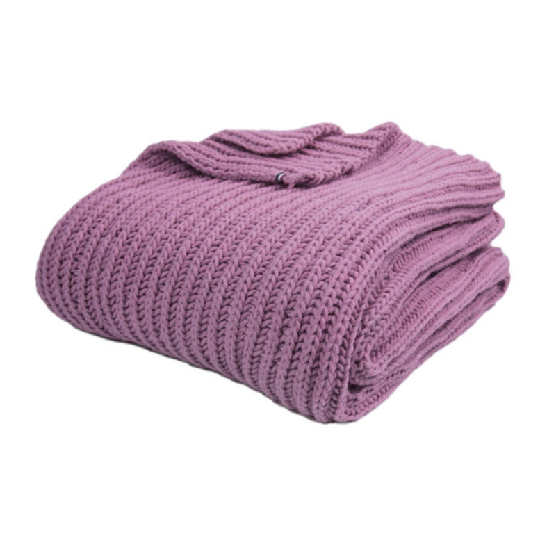 Couverture plaid grosse maille