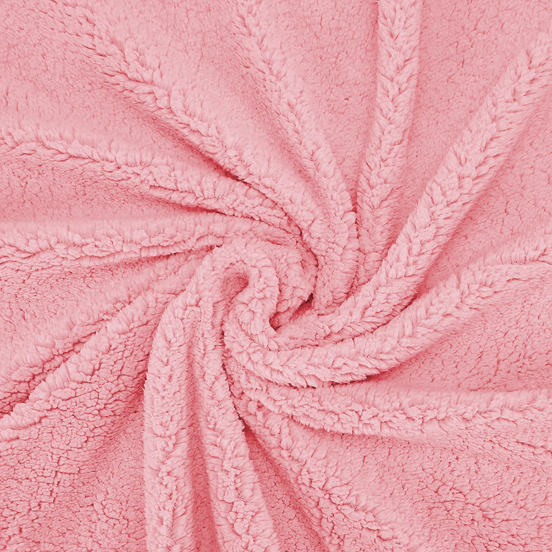 Plaid fausse fourrure rose
