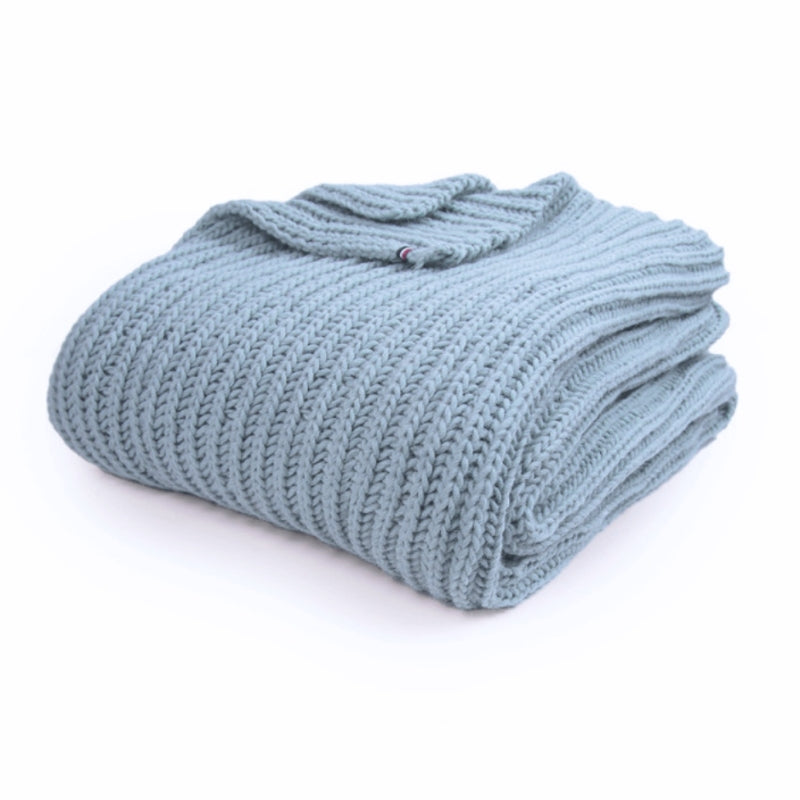 Couverture plaid grosse maille