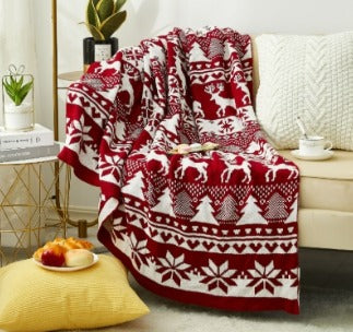 Plaid de noël tricot