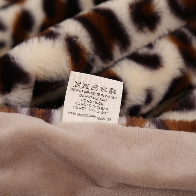 Plaid fausse fourrure léopard