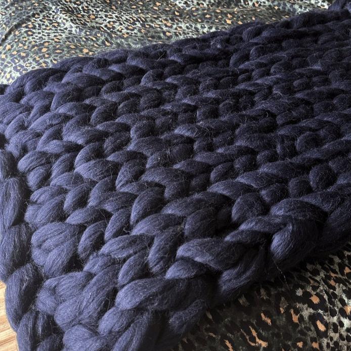 Plaid laine grosse maille