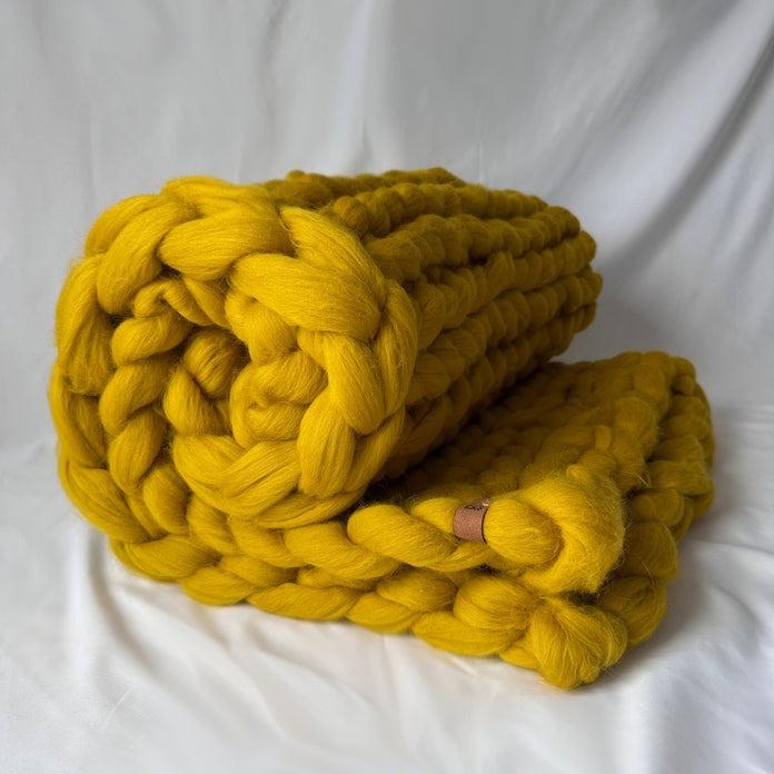 Plaid laine grosse maille