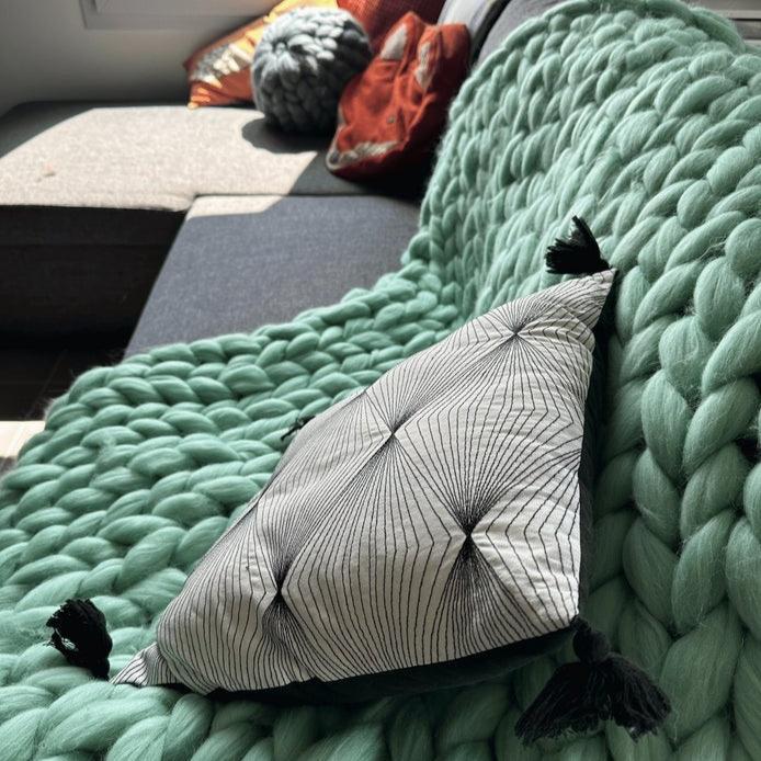 Plaid laine grosse maille