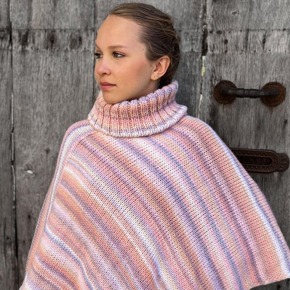 Poncho plaid made in france