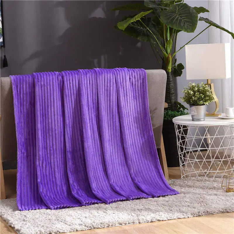 Plaid polaire violet texturé