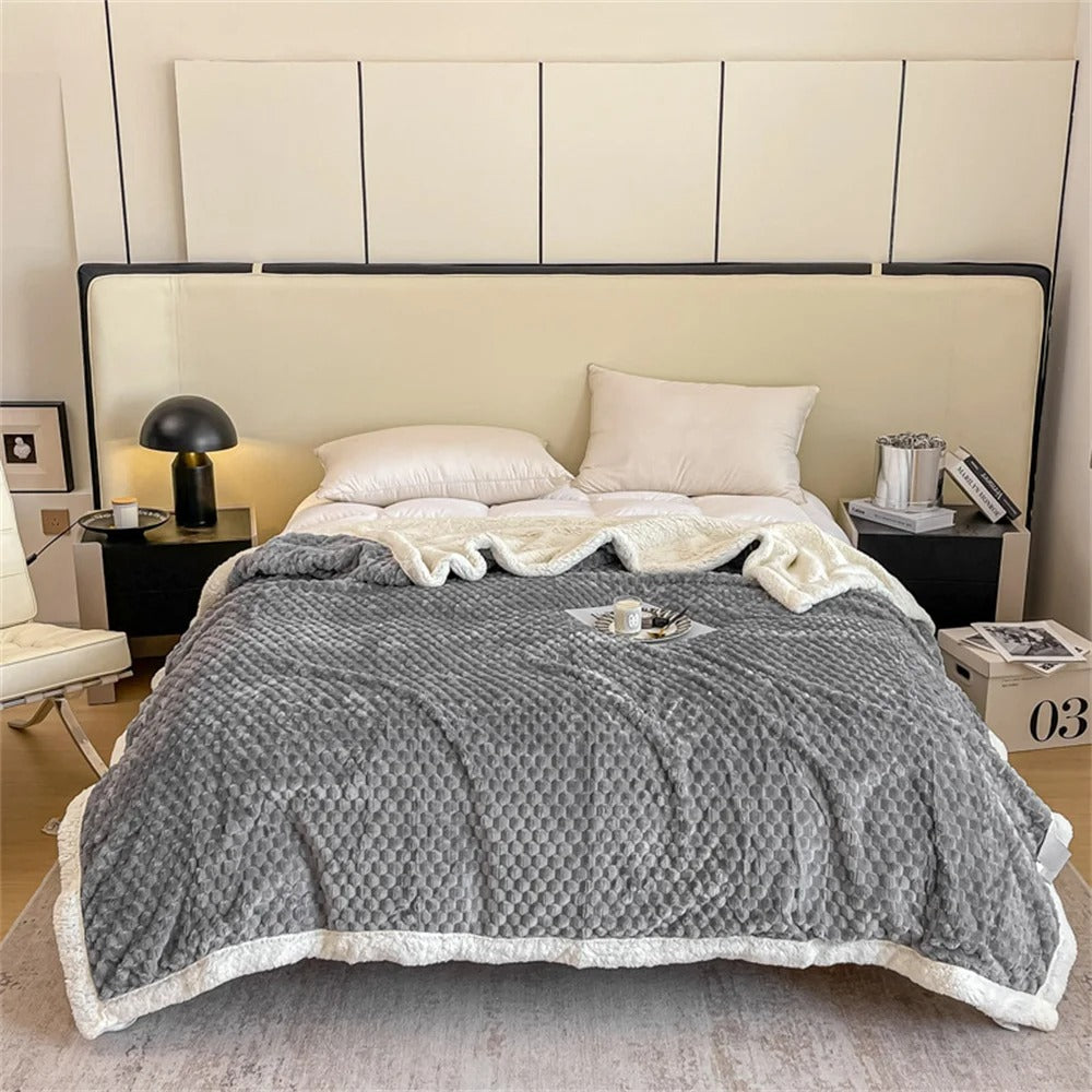 Couverture plaid polaire élégante et moderne