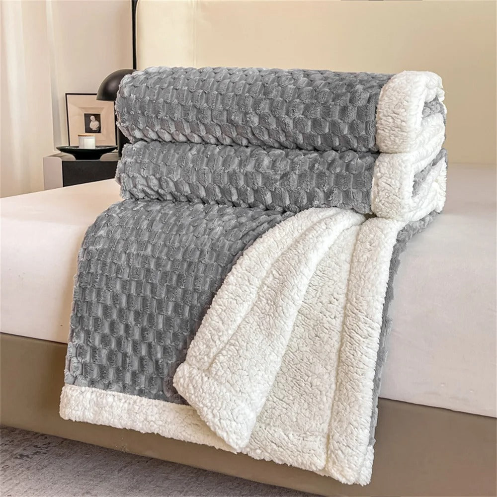 Couverture plaid polaire douce et confortable
