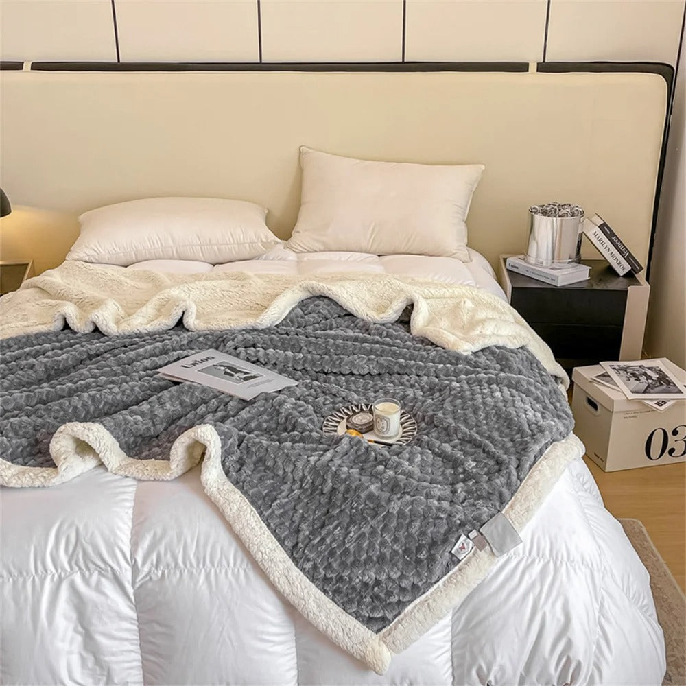 Couverture plaid polaire cosy pour chambre