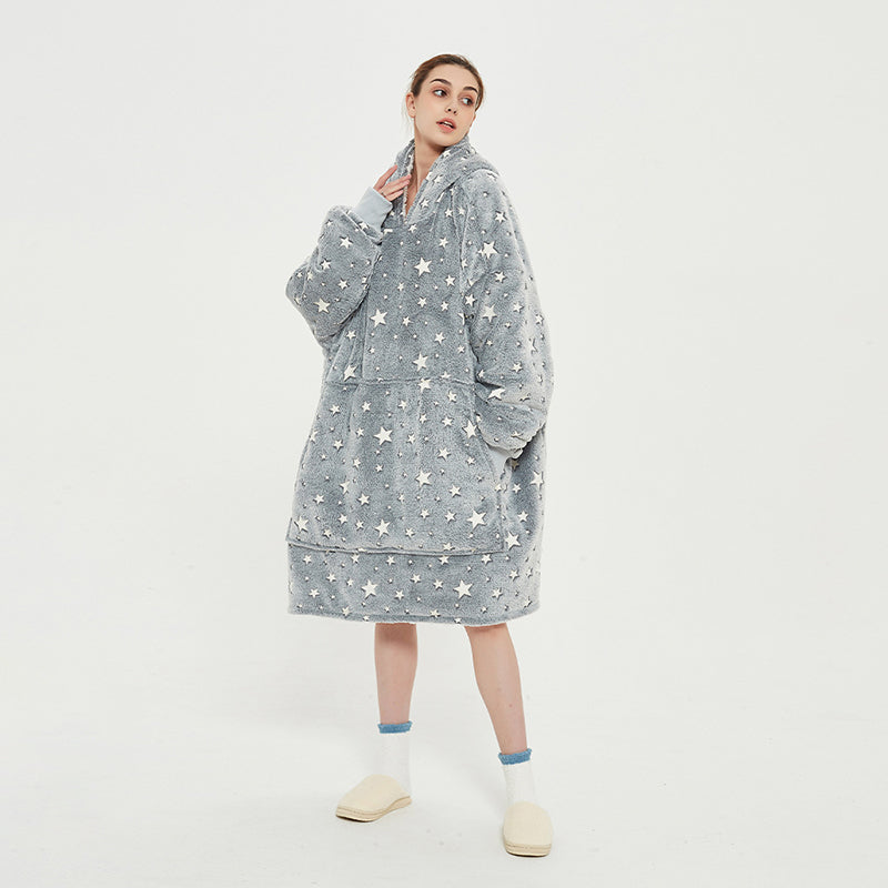 Pull plaid polaire long