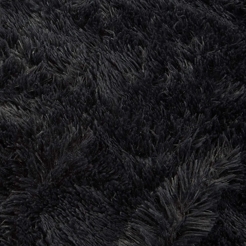Plaid fausse fourrure noir