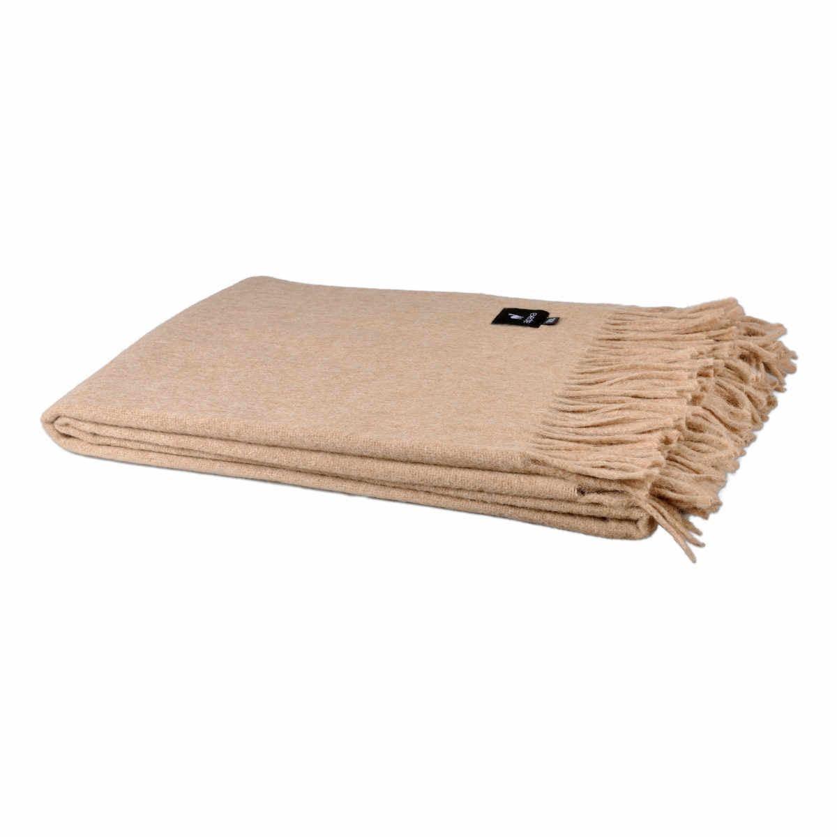 Plaid laine beige clair