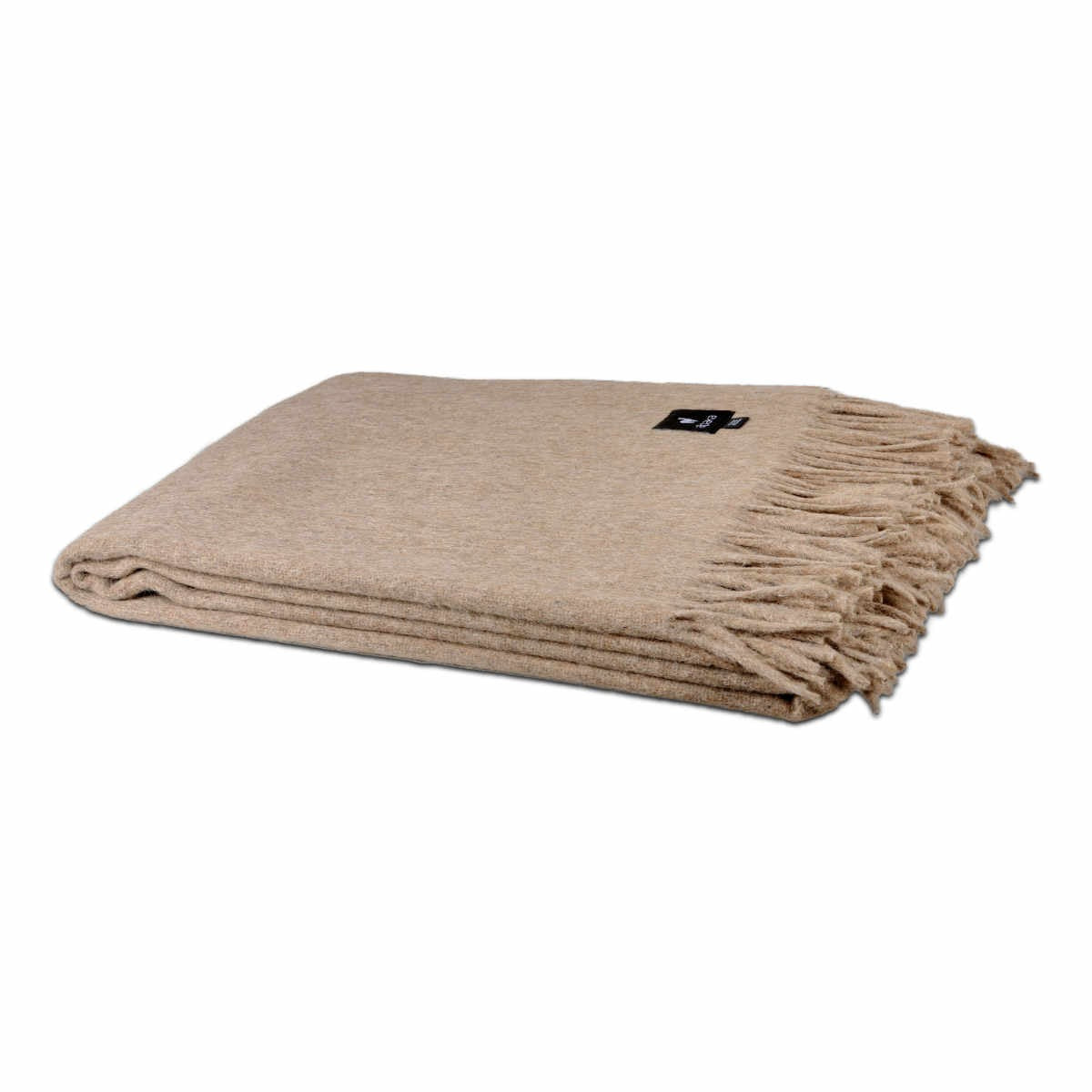 Plaid laine beige foncé