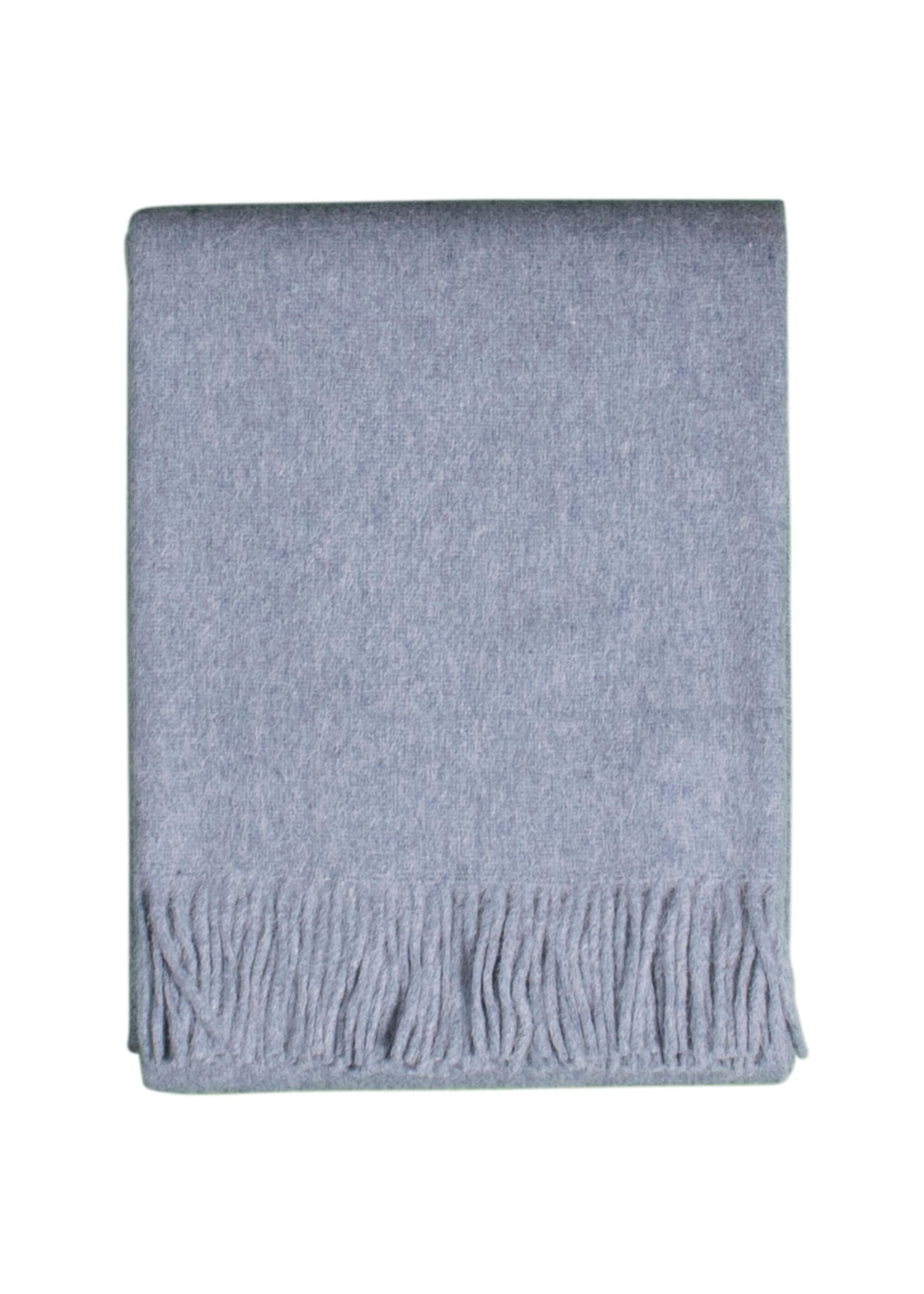 Plaid Laine Alpaga Bleu Clair