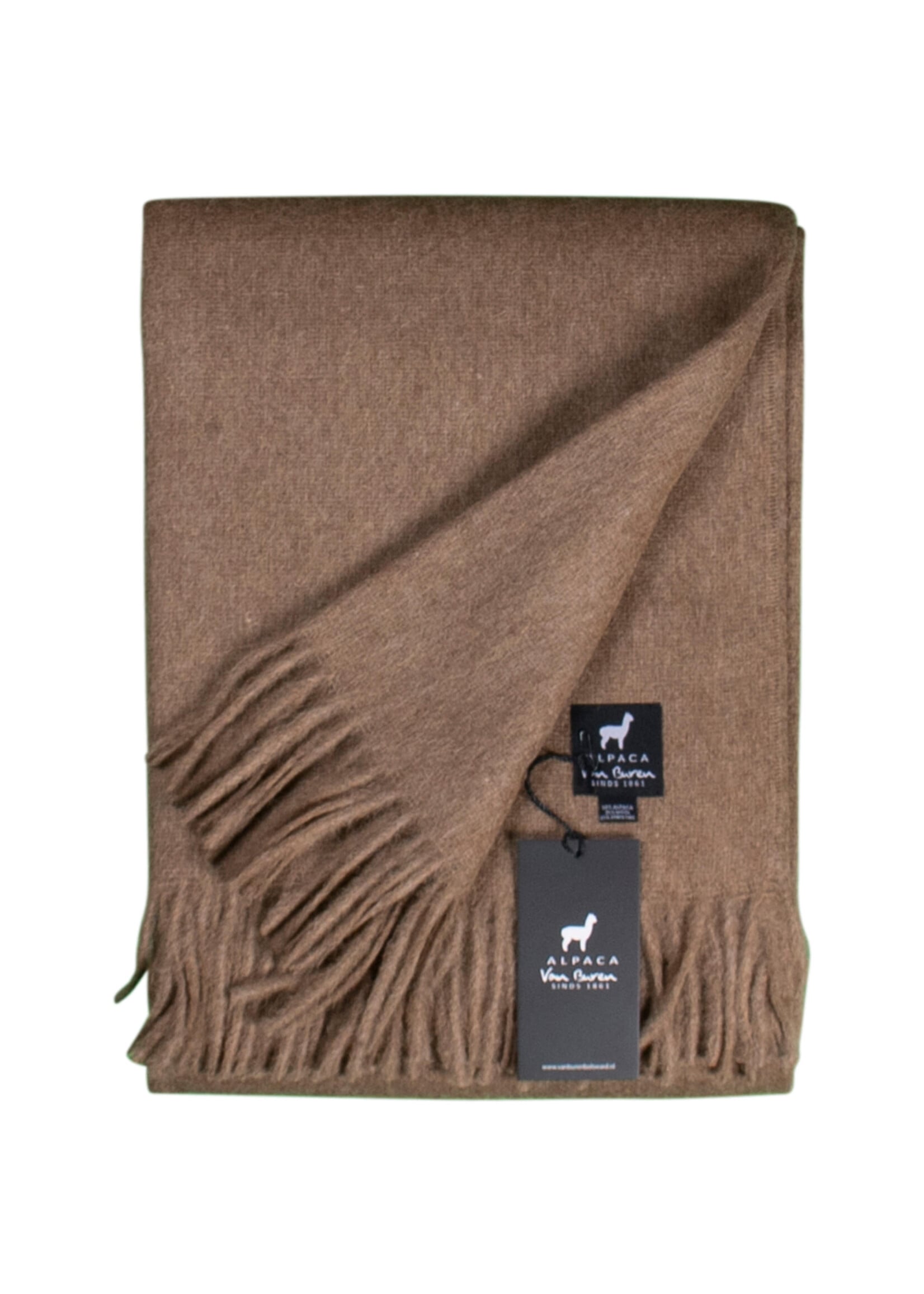 Plaid Laine Alpaga Caramel