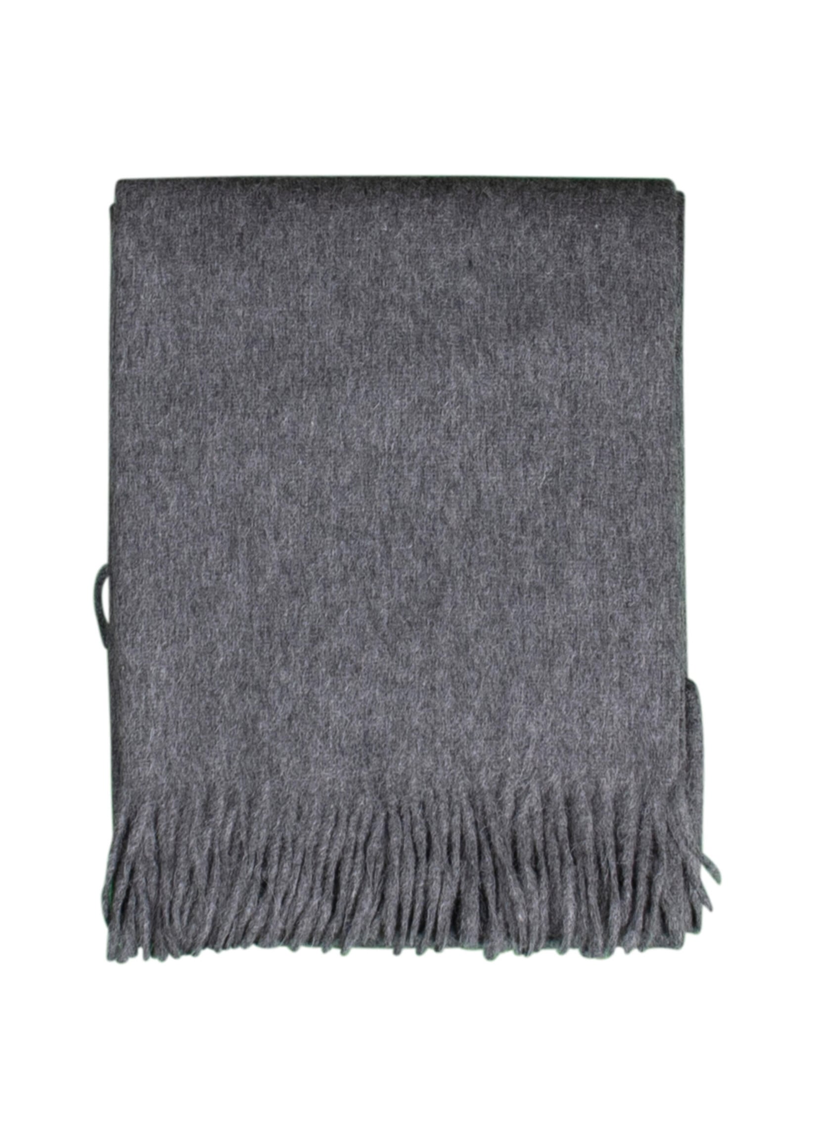 Plaid Laine Alpaga Gris