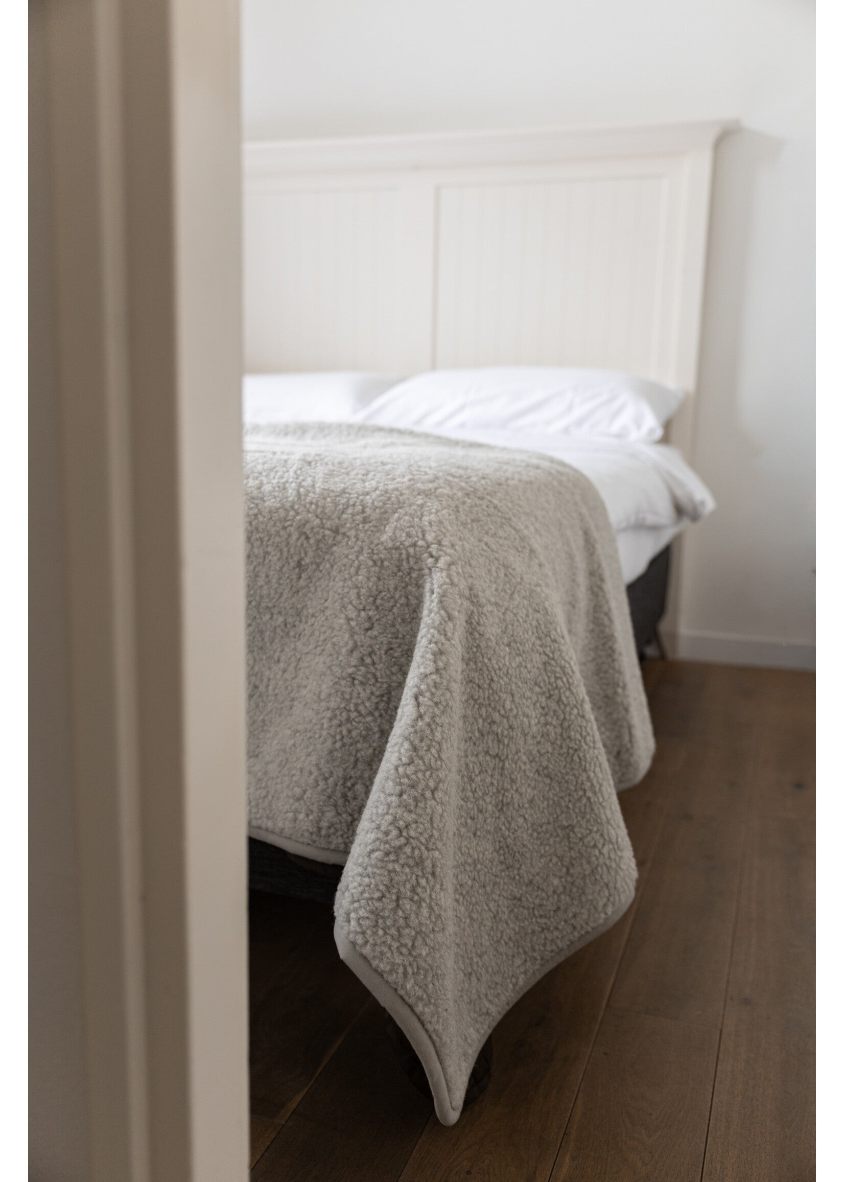 Plaid Laine de Mouton Gris