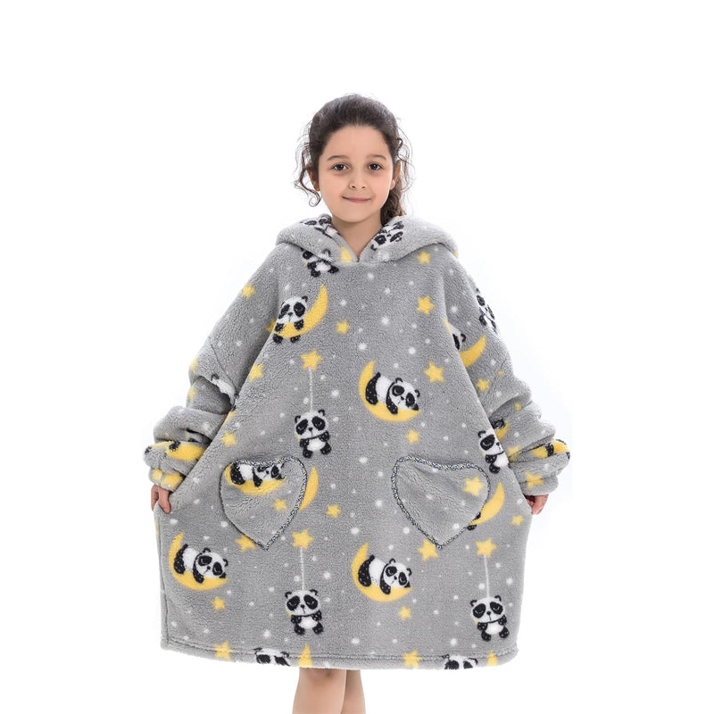 Pull plaid panda enfant