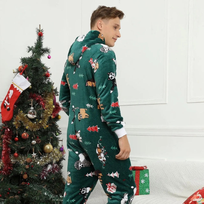 Pyjama plaid homme noël - sapin de noël