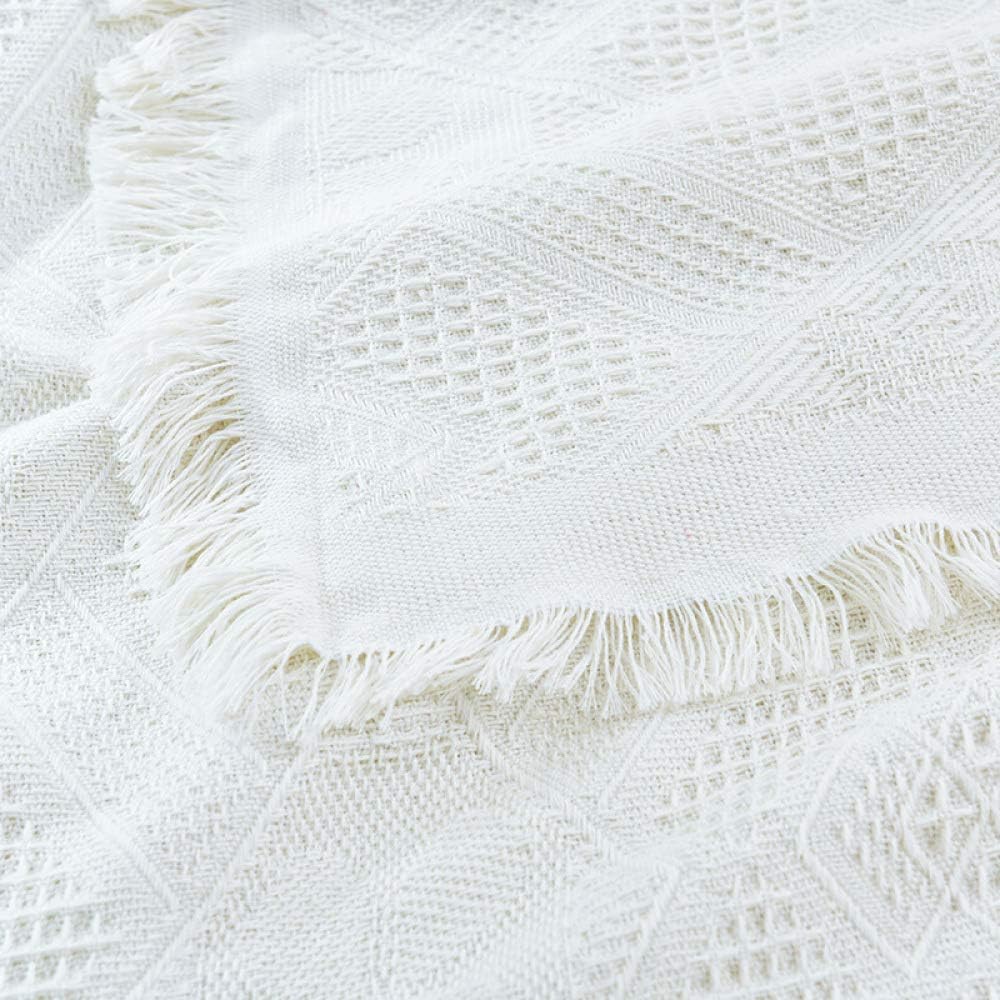 Plaid coton blanc