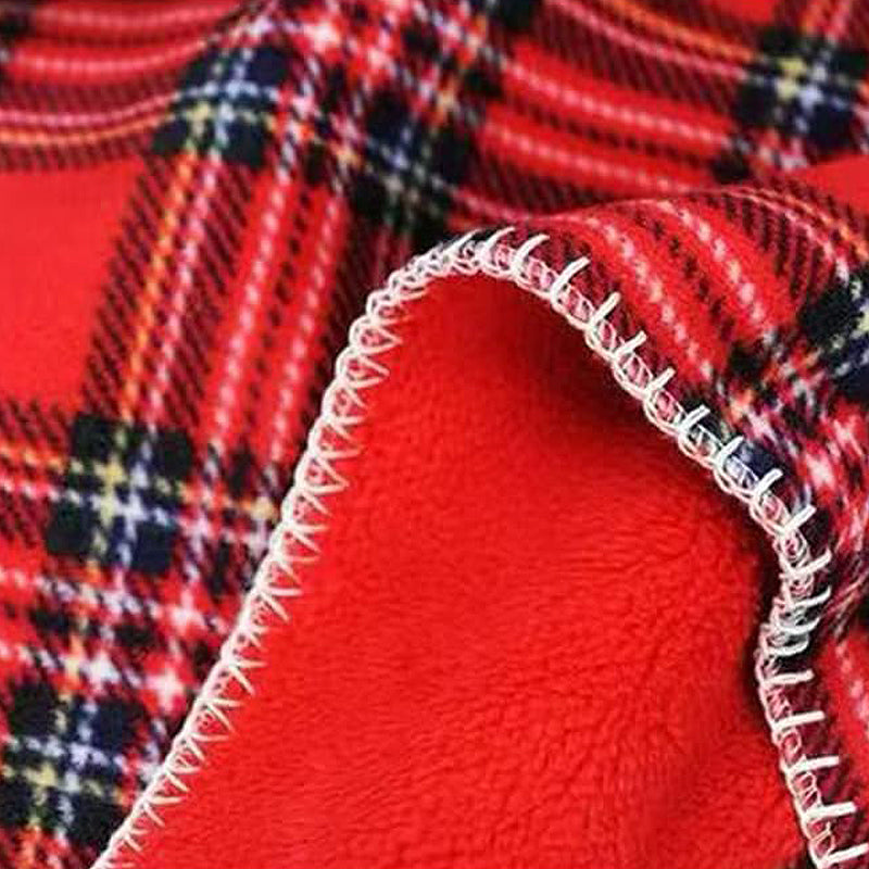 Plaid Écossais rouge et bleu