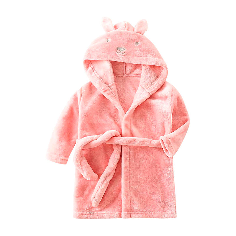 Peignoir plaid enfant rose