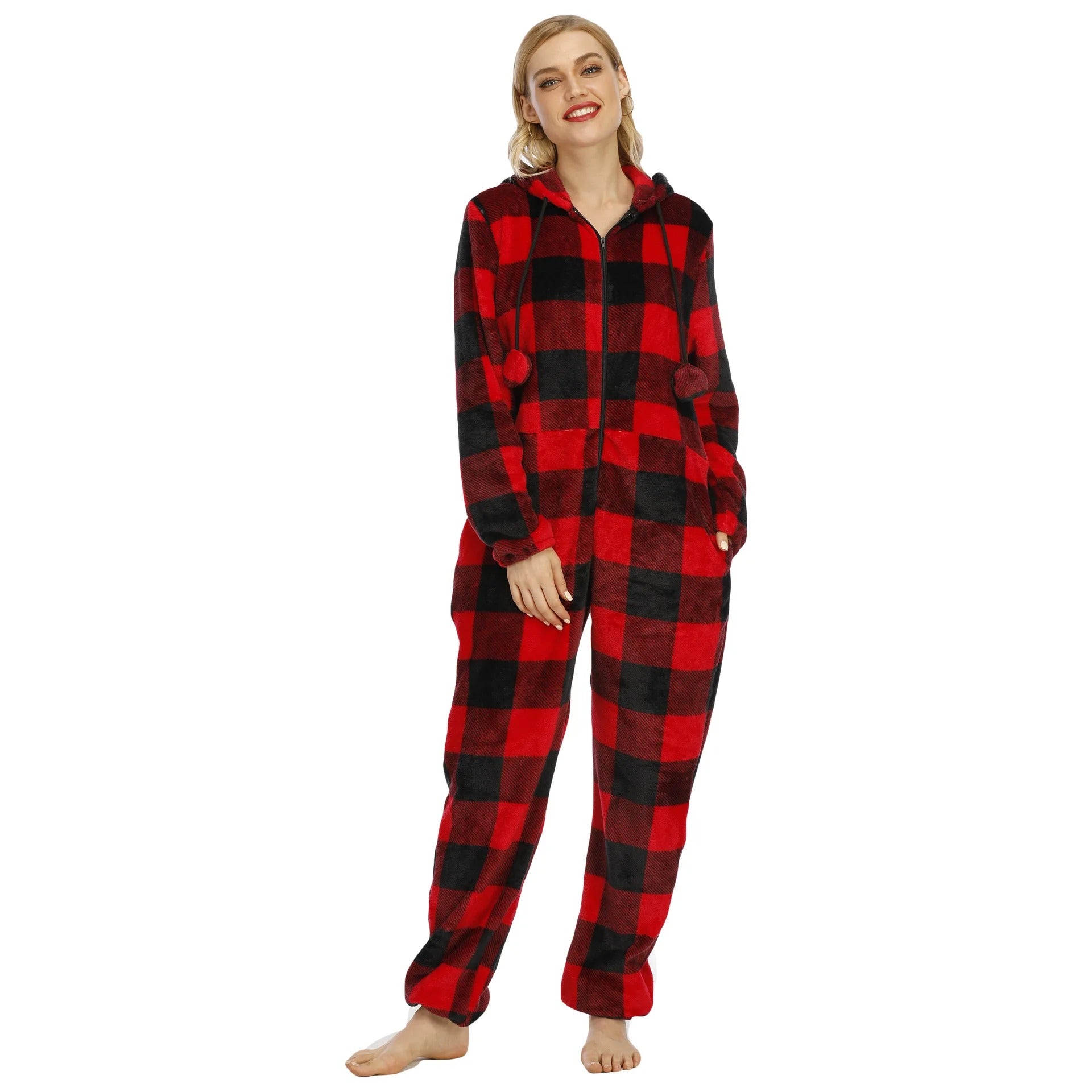 Pyjama plaid carreaux rouge