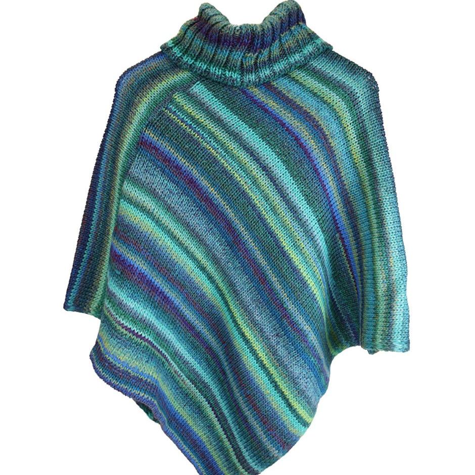 Poncho plaid made in france