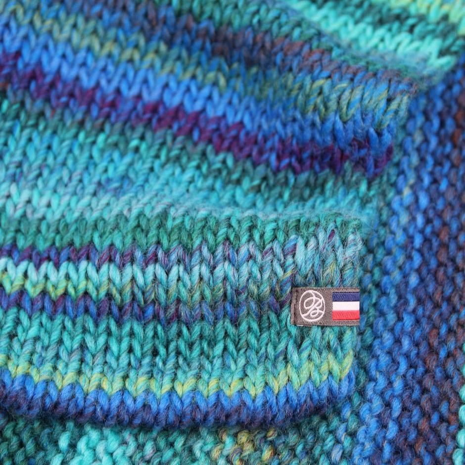 Poncho plaid made in france