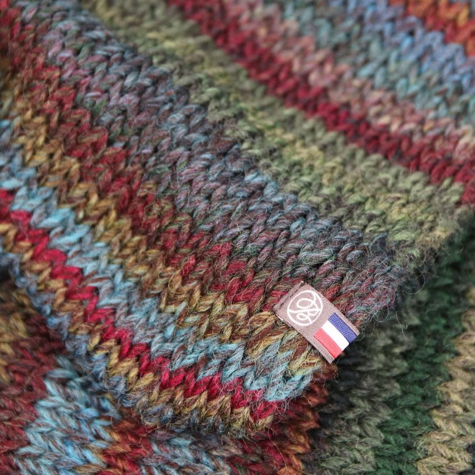 Poncho plaid made in france