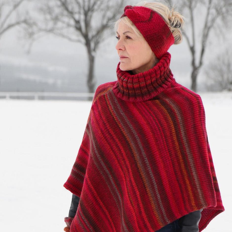 Poncho plaid made in france