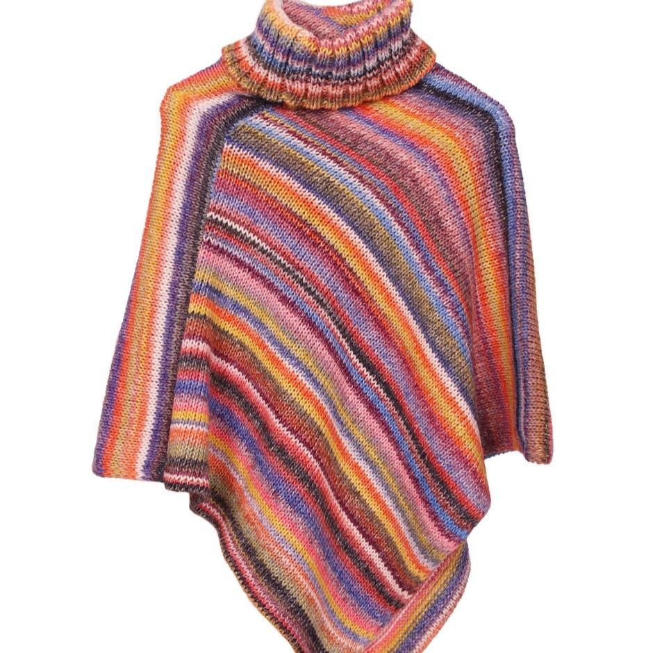 Poncho plaid made in france