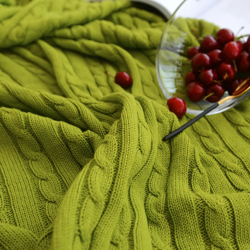 Plaid tricot vert