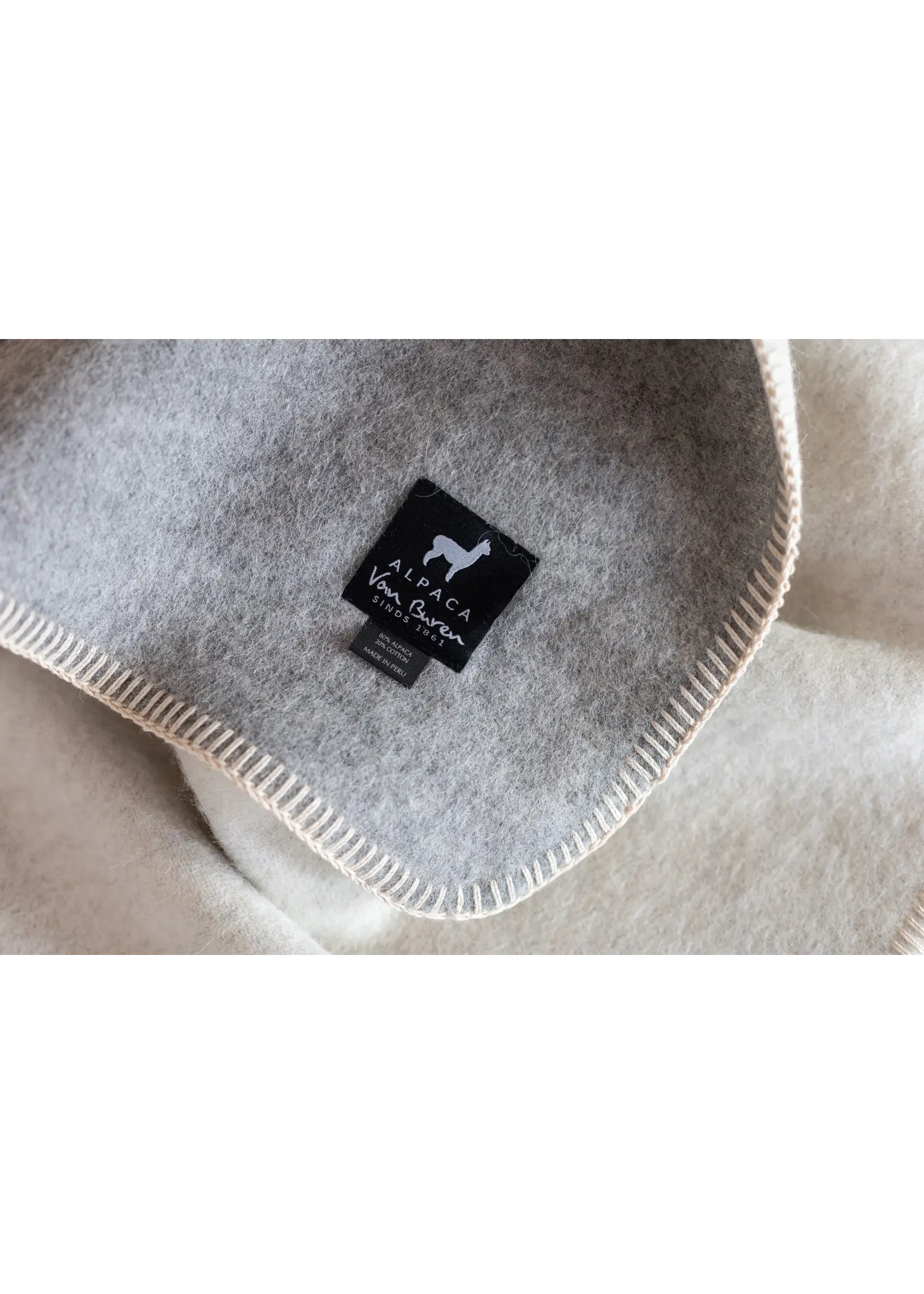 Couverture Bébé Alpaga Gris Clair