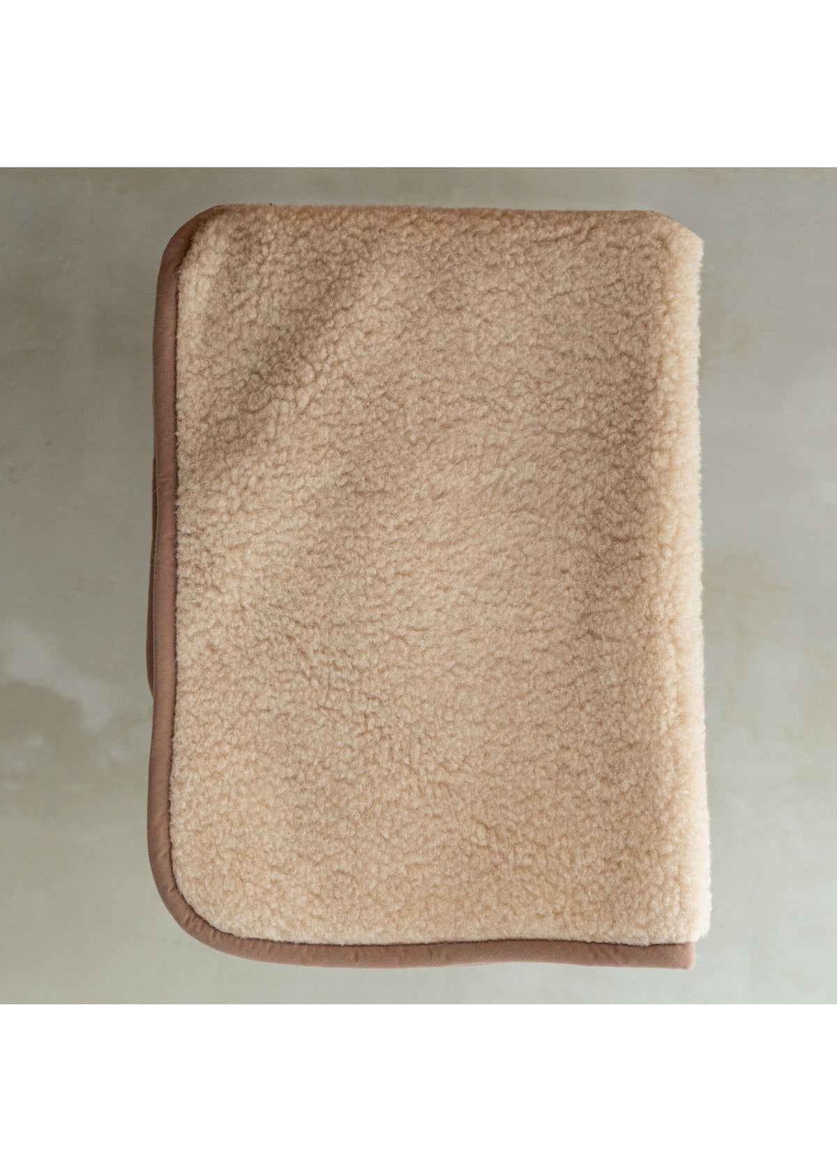 Couverture Bébé Laine de Mouton Camel