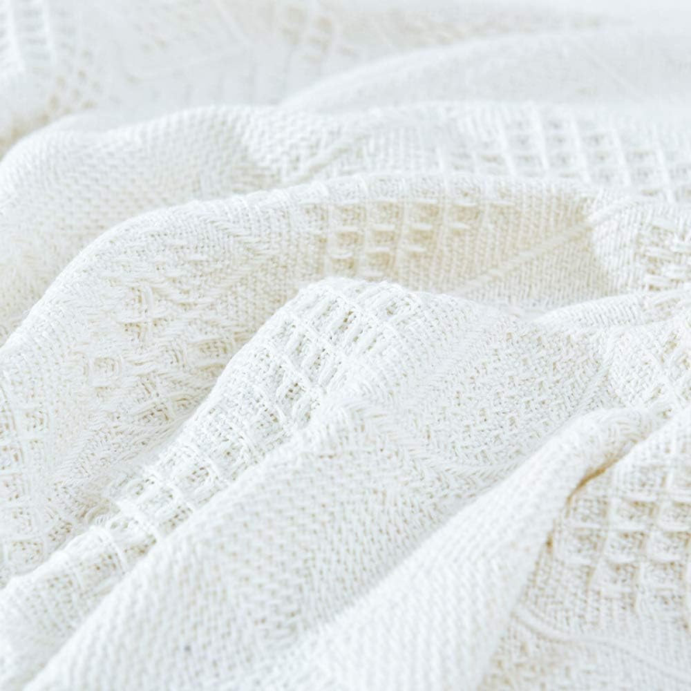 Plaid coton blanc