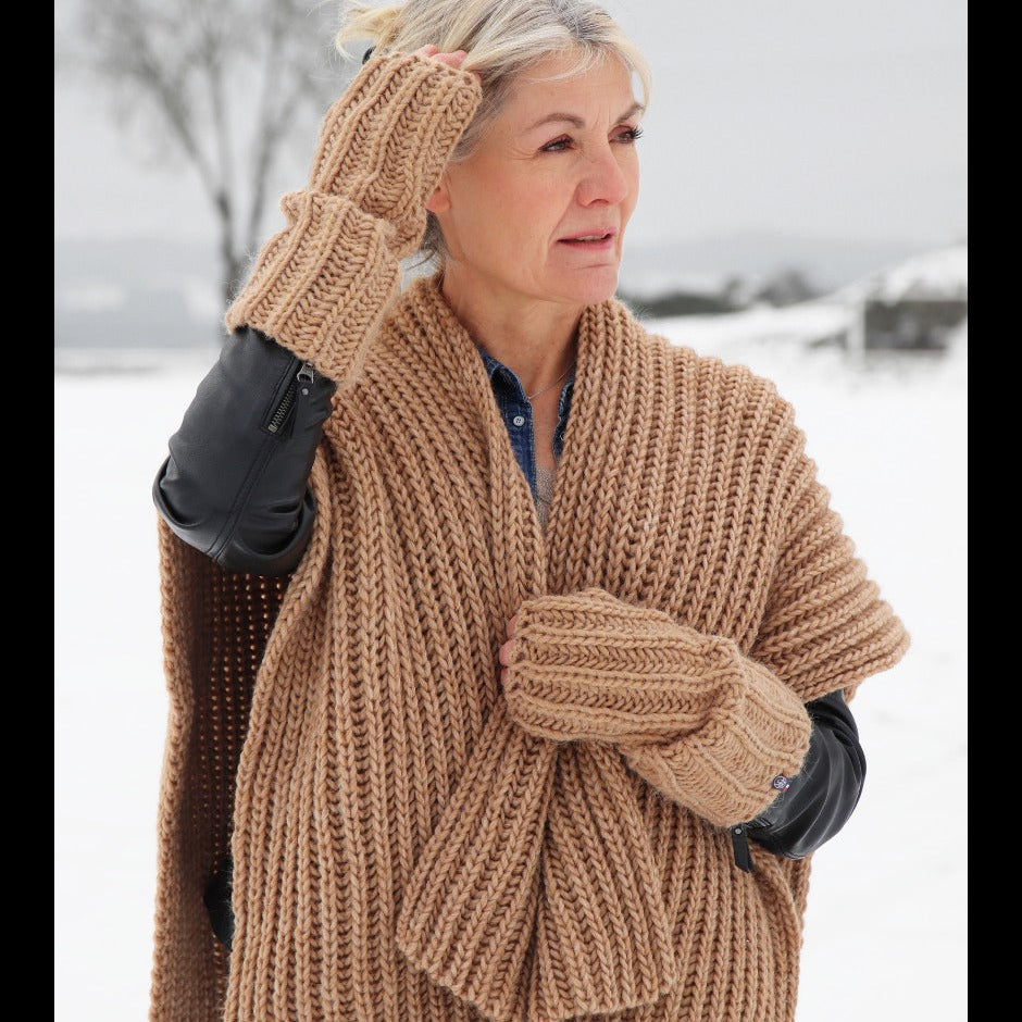 Poncho plaid cocooning made in France