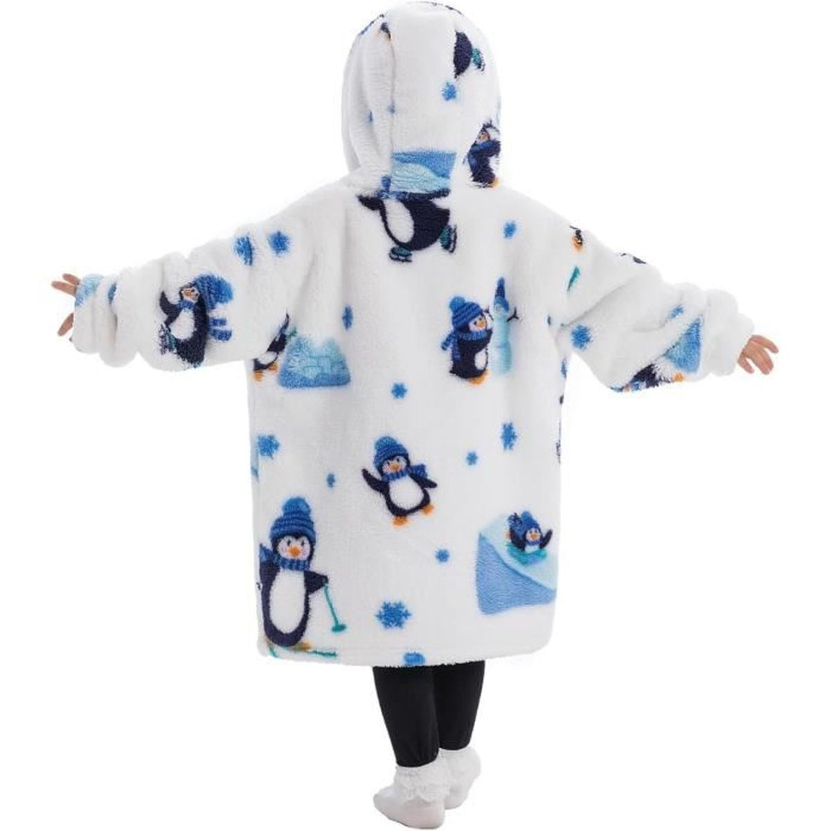 Pull garçon spécial Noël motif pingouin marine Pull garçon spécial Noël motif pingouin marine
