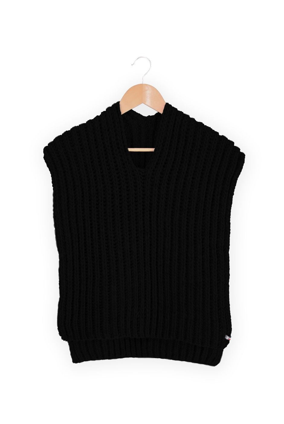 Gilet poncho plaid made in France