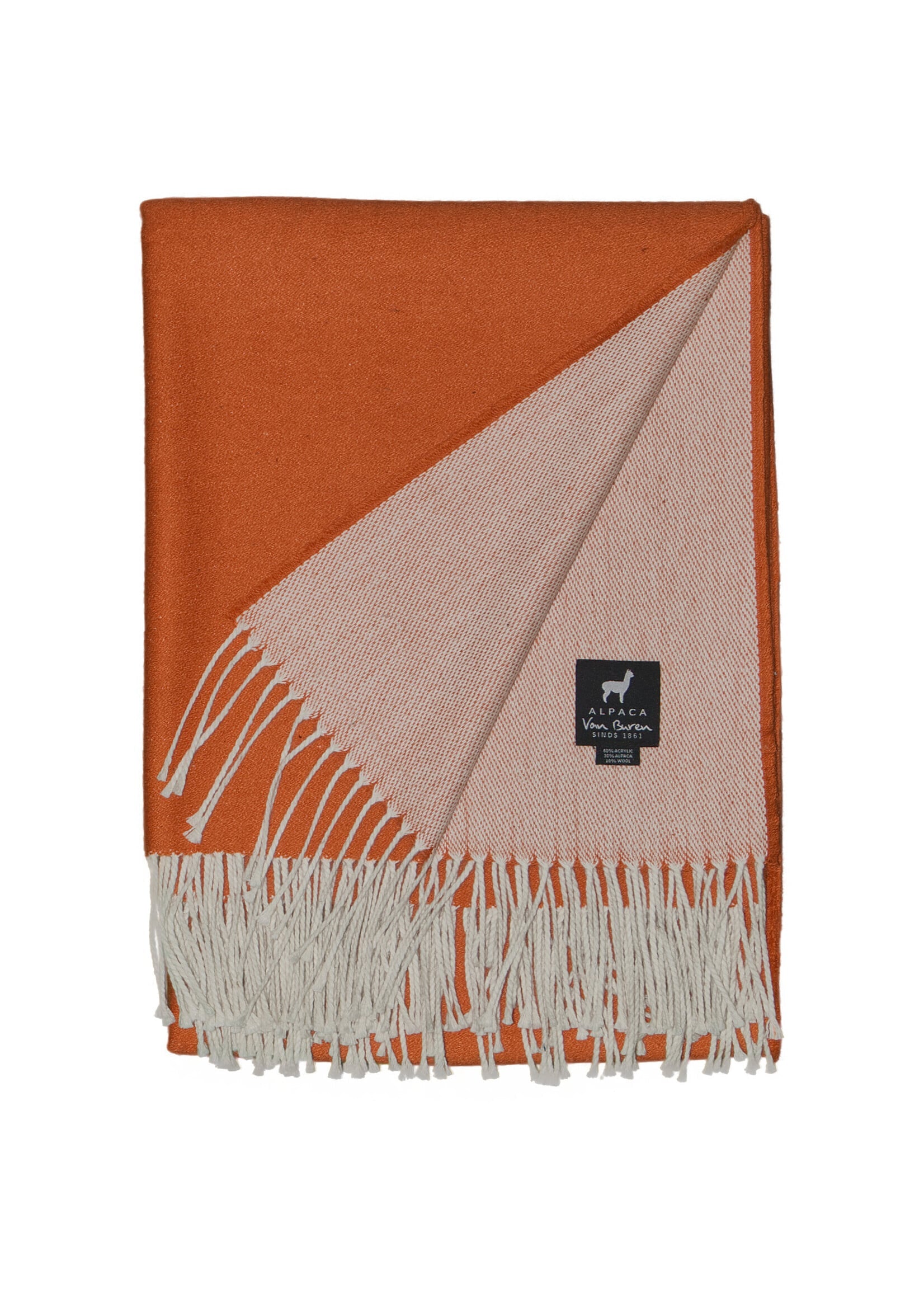 Plaid Alpaga Léger Orange
